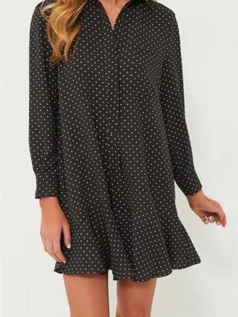 Tuckernuck Espresso Dot Crepe Callahan Shirt Dress Size M